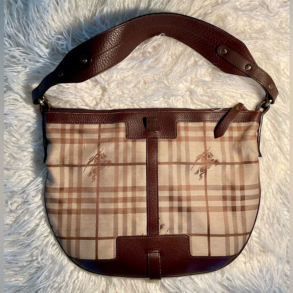 Burberry Plaid Shoulder Bag EUC